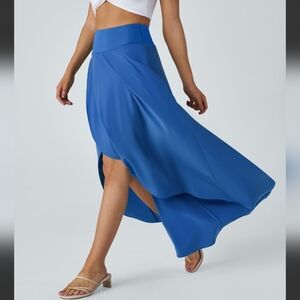 Halara Breezeful™ High-waist High Low Ruffle 2-in-1 Flowy Quick Dry Nebulas Blue